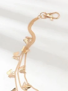 1入組女性蝴蝶墜飾多層褲鏈適用於裝飾用品 - 金色 - 查看 4