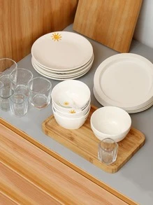 1 件装防水 EVA 抽屉垫，简约灰色防滑橱柜垫，适用于家居、春夏精选、伴娘礼物、房间、卧室装饰、海滩、旅行、男女皆宜、度假、可爱小物 - 灰色 - 查看 3