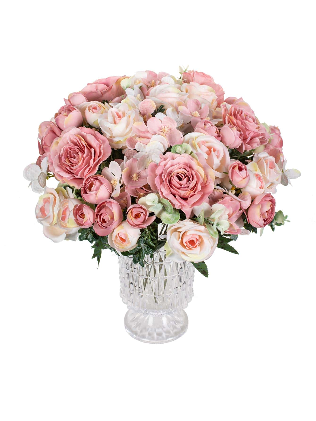 1PC/3PCS 人造牡丹、玫瑰花束、花蕾、绣球花束情人节绣球、杂花、生日派对、聚会、婚礼花篮、新娘手捧花、家居装饰、餐厅、卧室、窗台、花瓶装饰、情人节新年装饰、户外花园、开学季 - 粉色 - 查看 1