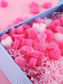 50pcs Heart Shaped Gift Filler, Mixed Color Gift Box Decoration Accessory, For Gift - Multicolor - View 4