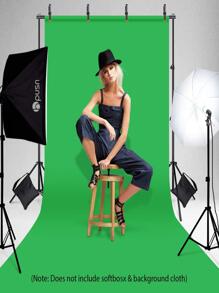 Backdrop Stand - 10ft x 7ft Adjustable Photoshoot Backdrop - Photo Backdrop Stand for Parties - Backdrop Includes Travel Bag, Sand Bags, Clamps - Photo Video Studio - 黑色 - 查看 6