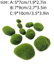 5 件人造苔藓石，假绿苔藓，适用于微景观盆景装饰最佳礼物 - 綠色 - 查看 8