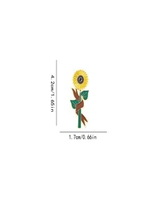 1Pc Creative Oil Drip Sunflower Decor Brooch For Women For Bag Decoration Friend's Gift For A Stylish Look For Party - sun flower - View 11