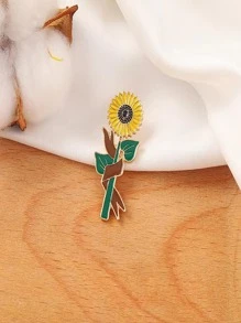 1Pc Creative Oil Drip Sunflower Decor Brooch For Women For Bag Decoration Friend's Gift For A Stylish Look For Party - sun flower - View 2