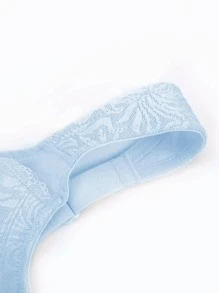 WINGSLOVE Plus Size Wireless Soft Full Coverage Bra For Women - Baby Blue - View 9