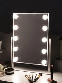 1 Pieza 10 Luces Led De Maquillaje Usb, Luz Ajustable De Tres Colores Para Espejo (sólo Bombillas, Espejo No Incluido) - Blanco - Ver 1