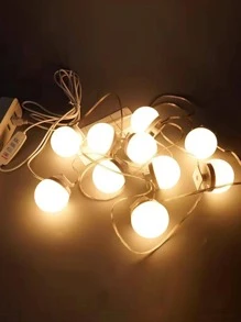 1 Pieza 10 Luces Led De Maquillaje Usb, Luz Ajustable De Tres Colores Para Espejo (sólo Bombillas, Espejo No Incluido) - Blanco - Ver 5