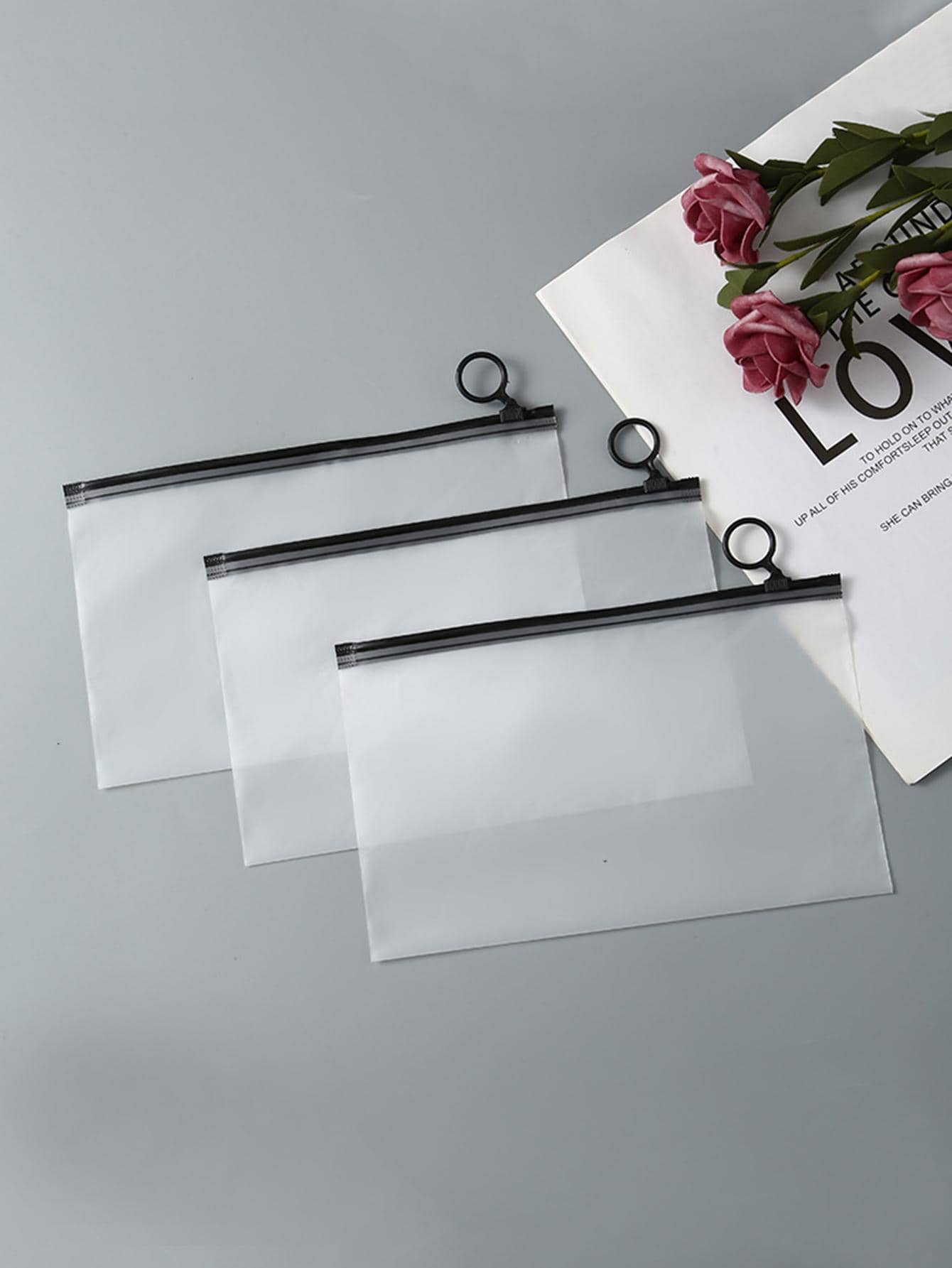 10 cái Túi đựng đồ du lịch trong suốt - màu đen - Xem 1