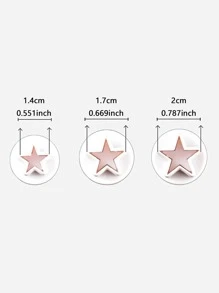 3pcs/set Plastic Cookie Mold, Creative Star Design Mold For Kitchen