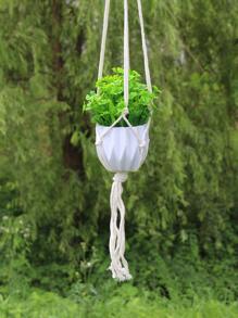 1 pieza Cesta colgante de hamaca tejida con soga para decoración