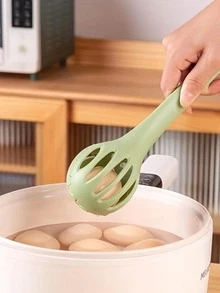 1pc Multifunction Egg Whisk, Nordic Plastic Plain Color Egg Beater For Kitchen - Green - View 3