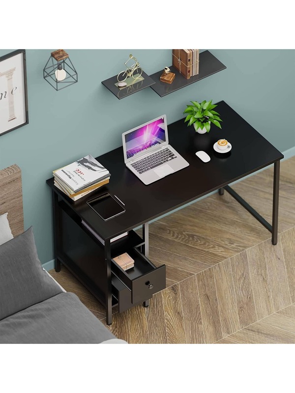 GIKPAL Computer Desk, Office Desk with Drawers 47" Study Writing Desks