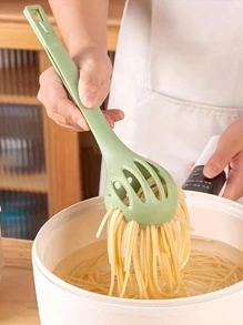 1pc Multifunction Egg Whisk, Nordic Plastic Plain Color Egg Beater For Kitchen - Green - View 1
