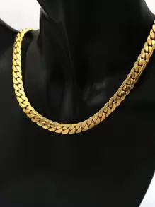 1入組極簡鏈條樣式項鍊適合男士女士日常裝飾不銹鋼時尚朋克受歡迎首飾類禮品