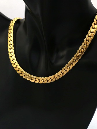 1 collar de cadena minimalista para hombres y mujeres para decoración diaria de acero inoxidable moda Punk joyería Popular regalo