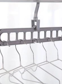 Móc Treo Nhựa Có Thể Gập Lại, Móc Treo Quần Áo Đa Năng Màu Hồng Tối Giản Cho Gia Đình - Hồng - Xem 4