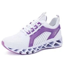 Women's Fashion Breathable Sneakers Mesh Running Shoes Non Slip Soft Casual Athletic Shoes Outdoor Sport shoes - 白色 - 查看 2