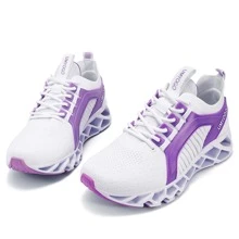 Women's Fashion Breathable Sneakers Mesh Running Shoes Non Slip Soft Casual Athletic Shoes Outdoor Sport shoes - 白色 - 查看 6
