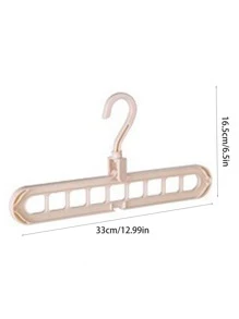 Móc Treo Nhựa Có Thể Gập Lại, Móc Treo Quần Áo Đa Năng Màu Hồng Tối Giản Cho Gia Đình - Hồng - Xem 5