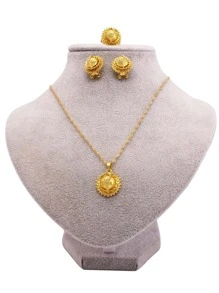 Bộ trang sức trang trí hình bầu dục - Vàng - Xem 2