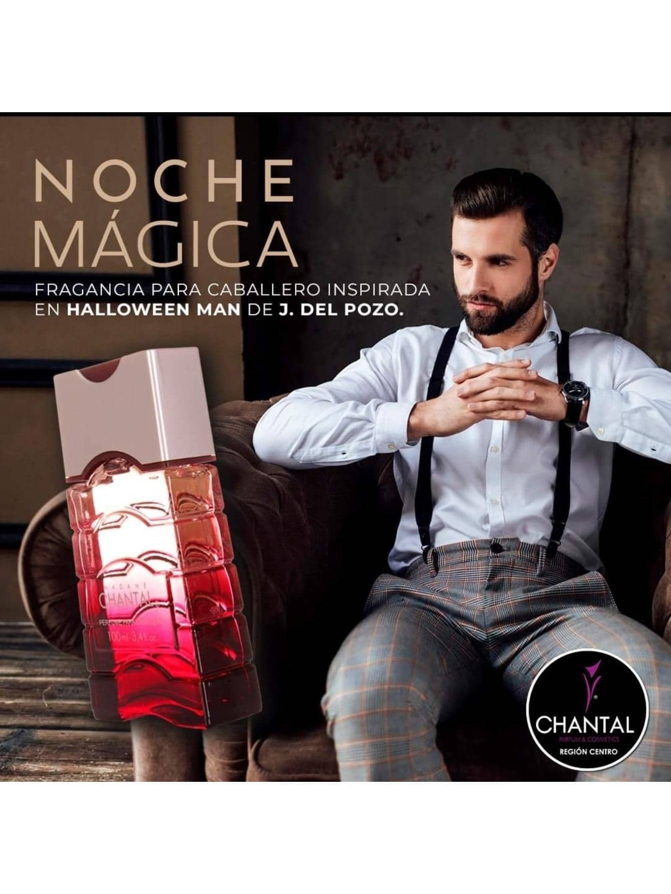 Perfume For Men Noche Magica By Chantal 100ml / Fragrance For Men - 紅色 - 查看 1