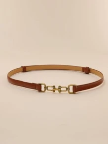 1pc Women Symmetrical Buckle Fashion Belt For Daily Decoration Summer, School