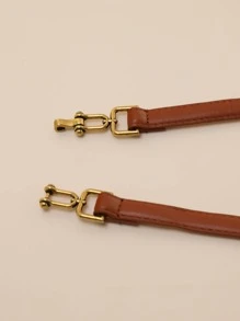 1pc Women Symmetrical Buckle Fashion Belt For Daily Decoration Summer, School