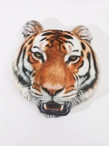 1pc Tiger Design Decorative Pillow - Màu vàng - Xem 2