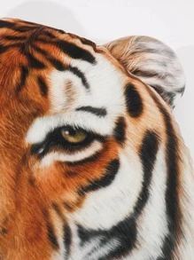 1pc Tiger Design Decorative Pillow - Màu vàng - Xem 3