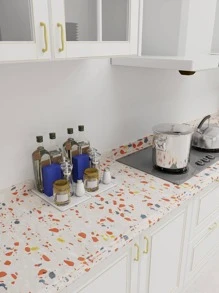 1卷水磨石圖案廚房貼紙 - 彩色 - 查看 3