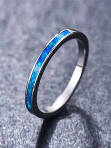 1 chiếc nhẫn trang trí opal thời trang cho phụ nữ để trang trí hàng ngày - Màu xanh lam - Xem 3