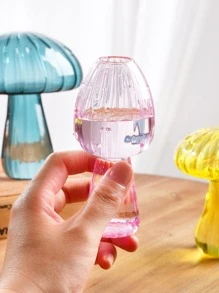1pc Mushroom Shaped Flower Vase,Home Decor,Flower Vase,Centerpiece,Table Decor Back To School Room Decor School Supplies Glass Vase - Multicolor - View 10