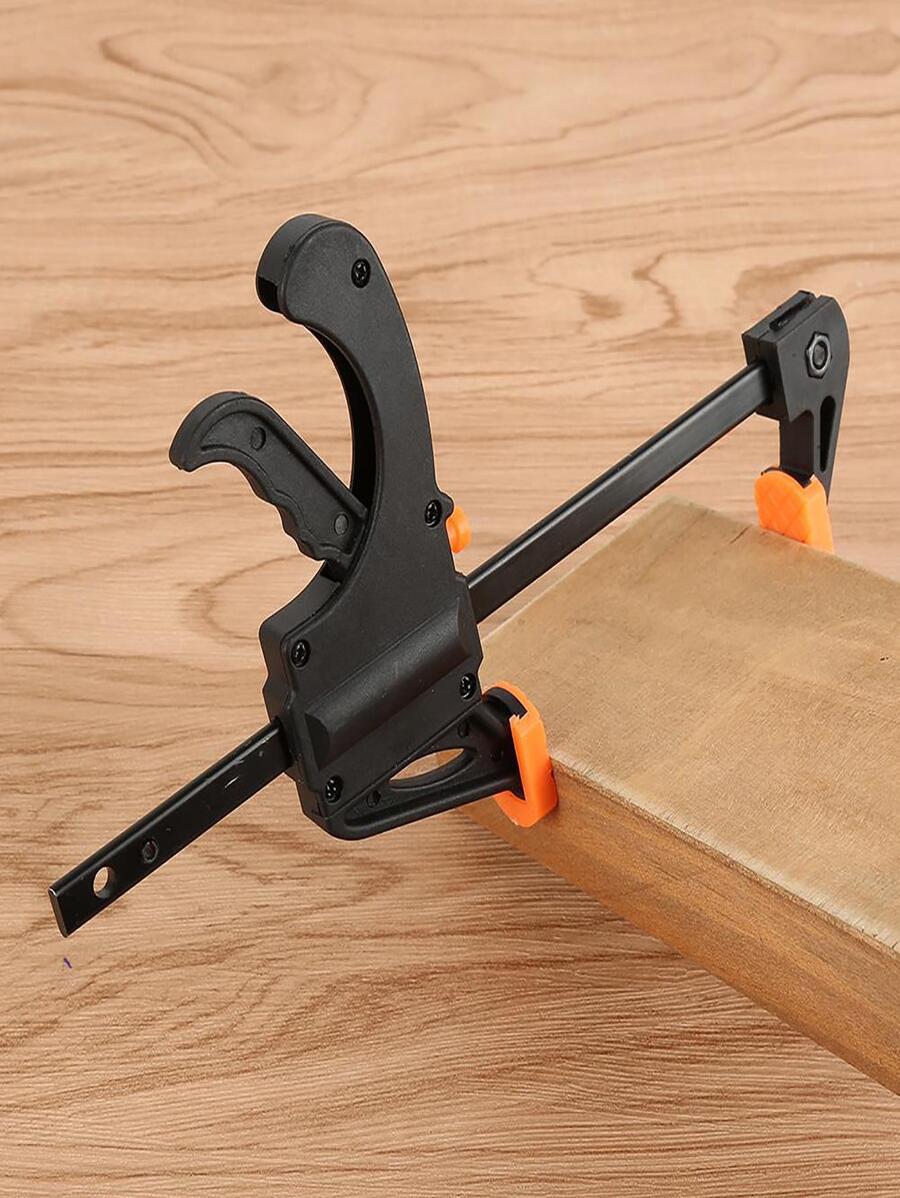 1 PC 4 Inch Gỗ Làm Việc F Dụng Cụ Kẹp Đơn Giản Bằng Nhựa Tự Làm Bằng Tay Công Cụ Cờ Lê Cho Hộ Gia Đình - Vàng - Xem 1