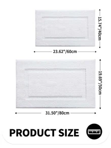 DAJIANG 1 Thảm trải sàn nhà tắm trơn màu, thảm trải sàn, thảm trải cửa, thảm trải sàn ngoài trời, thảm chùi chân, phụ kiện phòng tắm, trang trí lối vào trường học, trang trí mùa thu - trắng - Xem 6