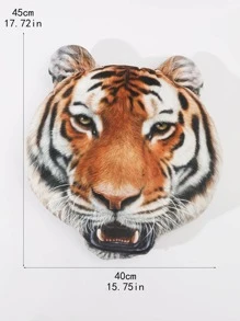 1pc Tiger Design Decorative Pillow - Màu vàng - Xem 5