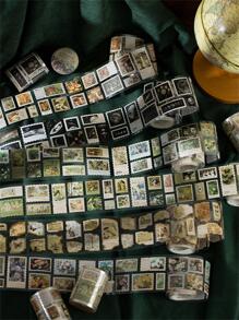 YUXIAN 1roll Mushroom Pattern Sticker, Multi-purpose Decorative Sticker For DIY Craft, Hand Account Decoration - Multicolor - View 3