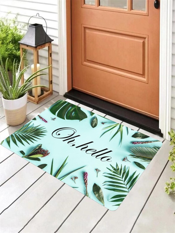 Tropical Print Door Mat SHEIN USA