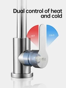 1pc Stainless Steel Faucet, Classic Bib Tap For Kitchen - Silver - View 4