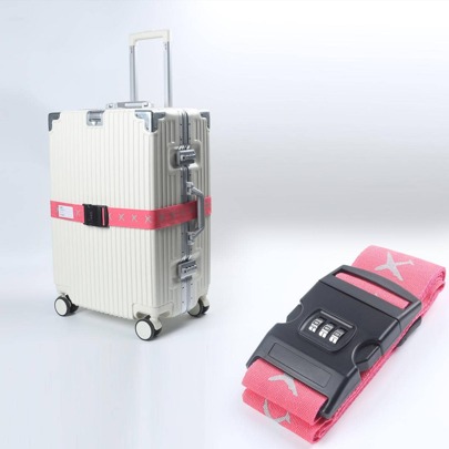 Plane Pattern Luggage Strap Polyester With Password Lock Suitcase Buckle Straps Suitcase Belts,Combination Lock With Password Lock Accessories For Travel For Women Men Luggage Belt Luggage Packaging Strap Luggage Rope With Buckle For Travel Flight Business Trip For Suitcase Luggage Case Backpack Duffle Bag Bag For School School Accessories School Stuff