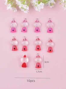 Mix Color 10pcs/Set Play Maching Resin Charms Pendant For DIY Earring Jewelry Design