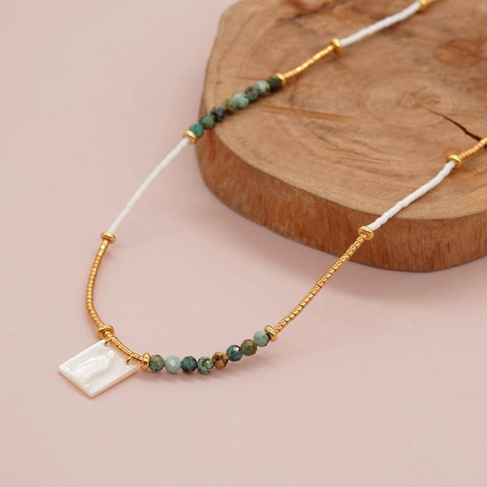 1 Boho Hình Đồ Họa Vuông Mặt Dây Chuyền Vòng Cổ Cho Nữ Trang Trí Hàng Ngày - Nhiều màu - Xem 1