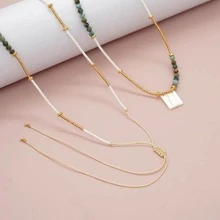 1 Boho Hình Đồ Họa Vuông Mặt Dây Chuyền Vòng Cổ Cho Nữ Trang Trí Hàng Ngày - Nhiều màu - Xem 3