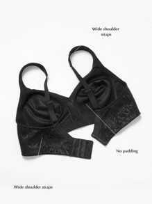 Wingslove Plus Size Women Full Coverage Unpadded Comfortable Shaping Wireless Bra - Black - View 9