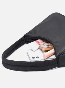 女士時尚單肩包手袋腋下包戶外旅行購物收納袋尼龍手提包女士用休閒彩妝收納手拿包