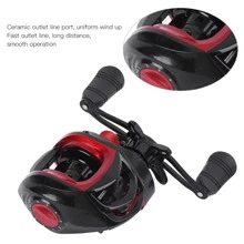 1 Máy Tính Colorblock Hợp Kim Nhôm Tốc Độ Cao 8.1/1 Tỷ Số truyền Máy Câu - màu đen - Xem 3