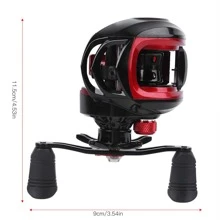 1 Máy Tính Colorblock Hợp Kim Nhôm Tốc Độ Cao 8.1/1 Tỷ Số truyền Máy Câu - màu đen - Xem 8