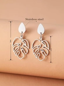 1 Đôi Boho Rỗng Ra Bông Tai Giọt Nước Dành Cho Nữ Trang Trí Mùa Xuân Hè - Bạc - Xem 5