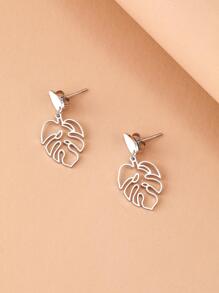 1 Đôi Boho Rỗng Ra Bông Tai Giọt Nước Dành Cho Nữ Trang Trí Mùa Xuân Hè - Bạc - Xem 2