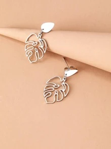 1 Đôi Boho Rỗng Ra Bông Tai Giọt Nước Dành Cho Nữ Trang Trí Mùa Xuân Hè - Bạc - Xem 4