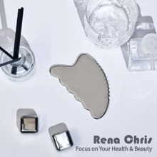 Rena Chris Gua Sha Facial Tools, Large Stainless Steel Face Massager And Body Gua Sha Tool, GuaSha Tool Is Skin Care Product For Traditional Acupuncture Therapy